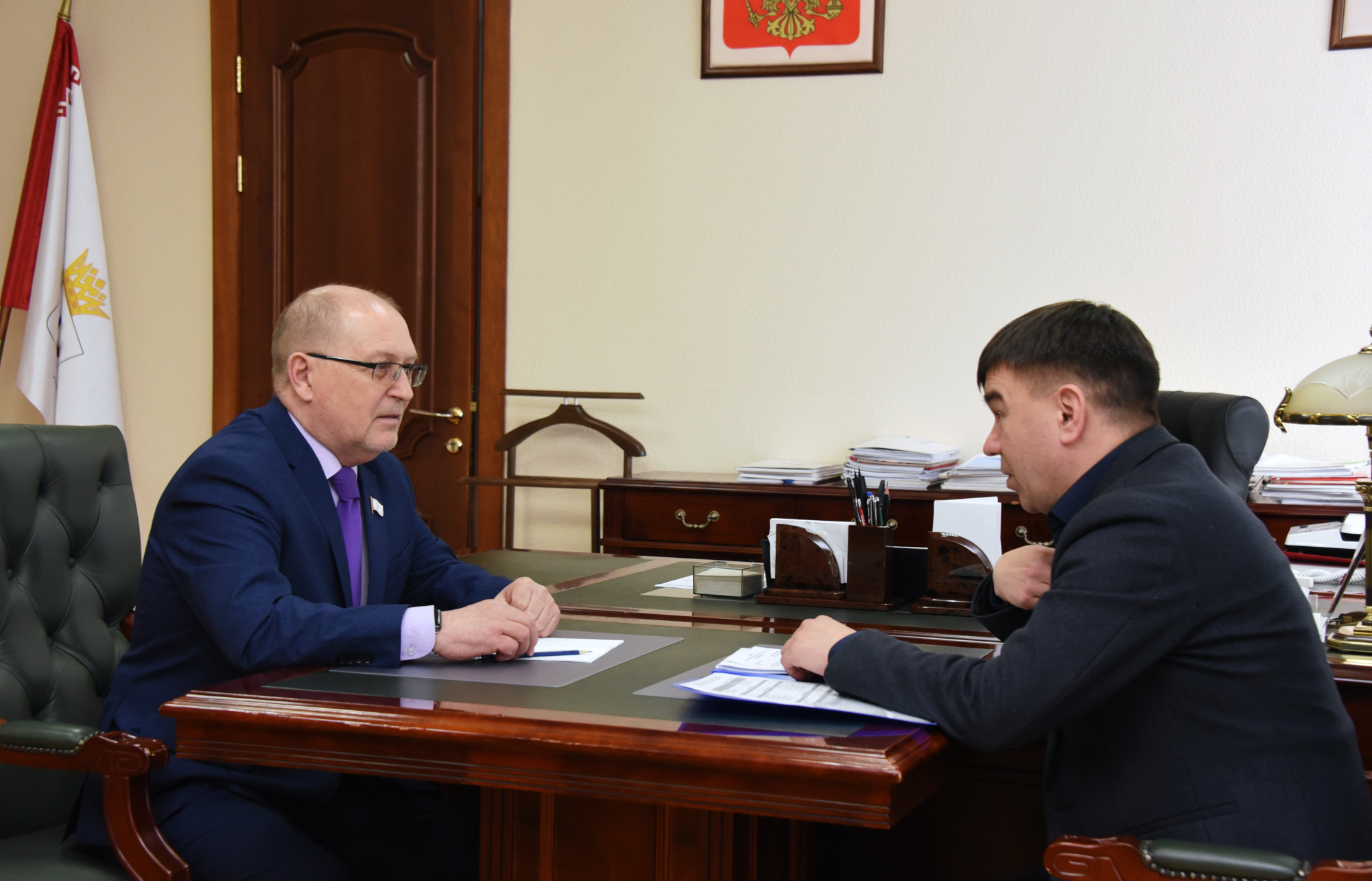 Михаил Васютин и Александр Смирнов обсудили финальный модуль кадровой программы «Герои Марий Эл. Талешке-влак»